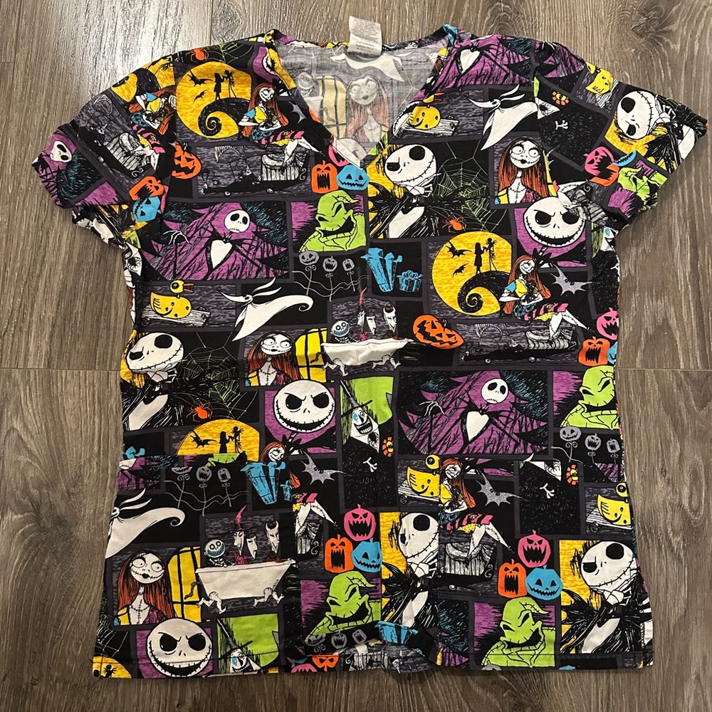 Halloween scrub top